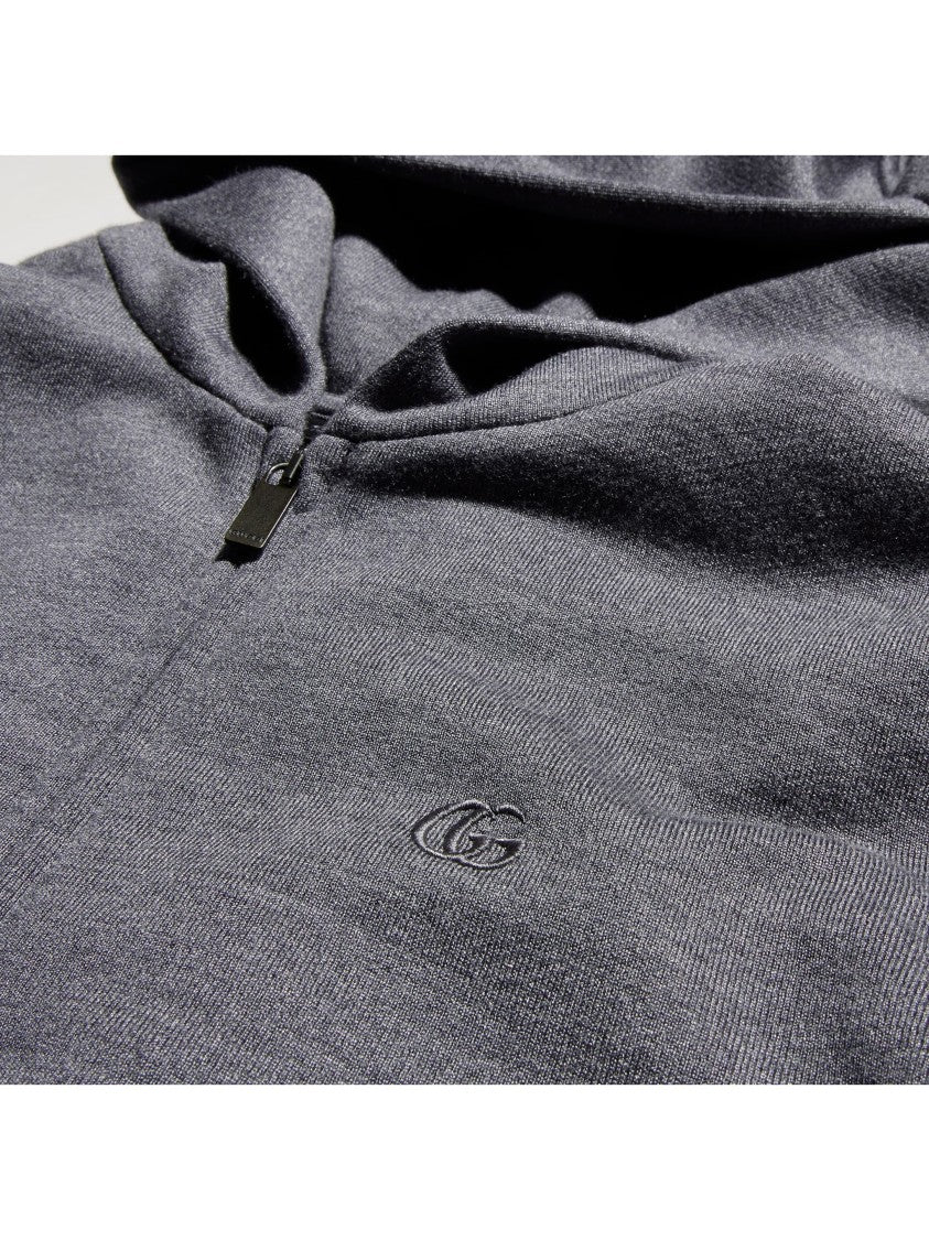 Gucci Zip Hood Cropped Zip-Up Hoodie
