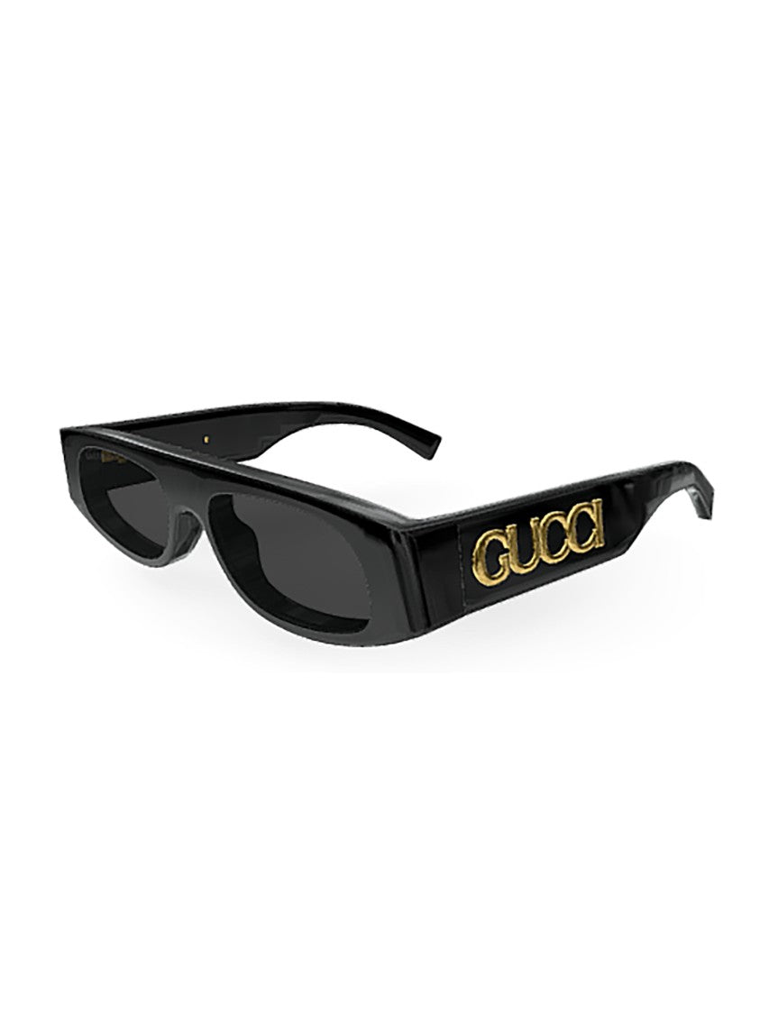 Gucci Oversized Black Frame Gucci Sunglasses With Distinct Logo