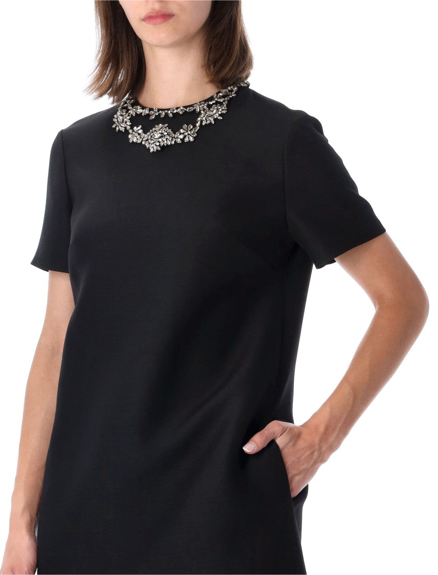 Valentino Garavani Crystal-Embellished A-Line Valentino Garavani Mini Dress