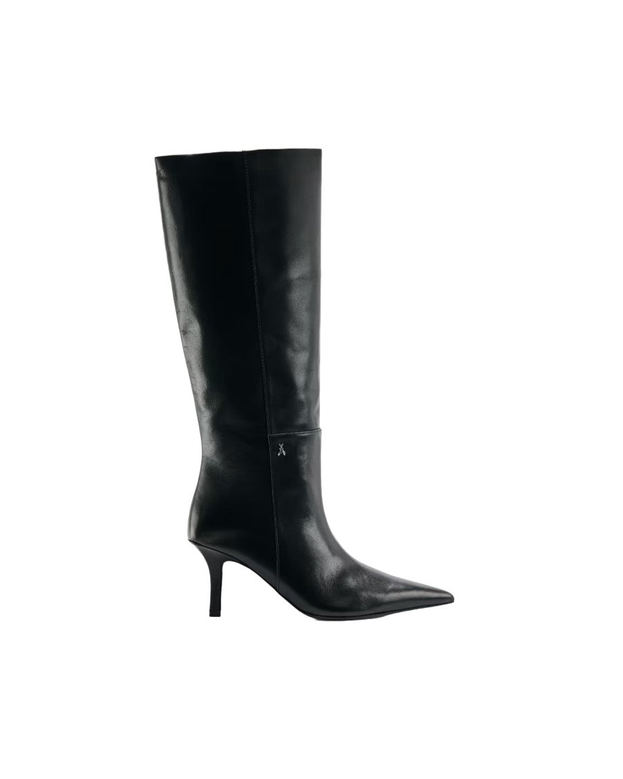 Patrizia Pepe New Minimal Shape Mid-Calf Leather Boots