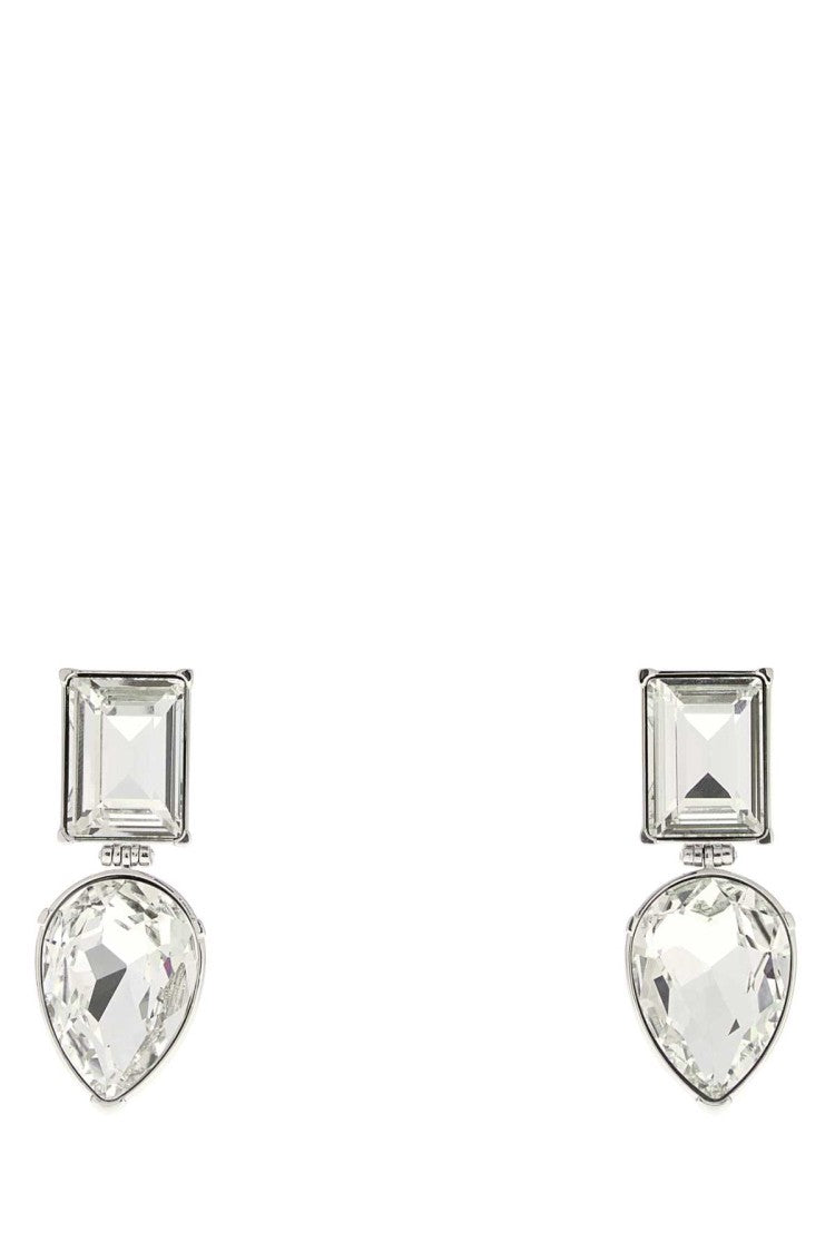 Alexander Mcqueen Silver Metal Cocktail Earrings
