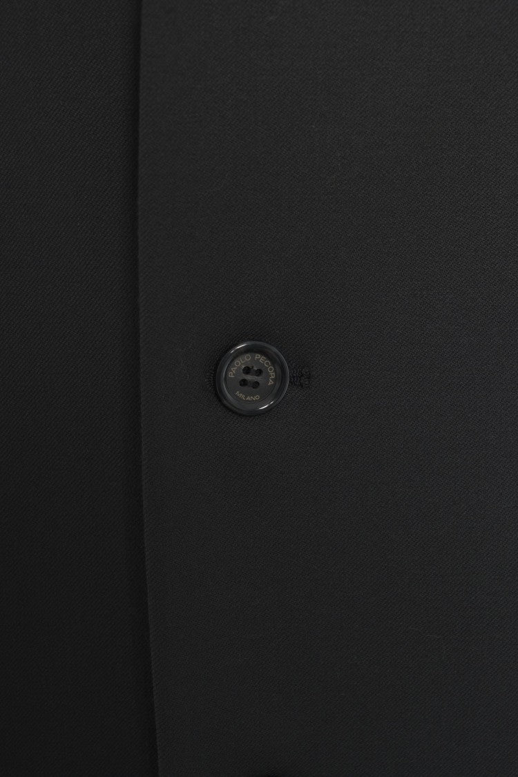 Paolo Pecora Classic Tailored Blazer With Notched Collar And Flap Pockets