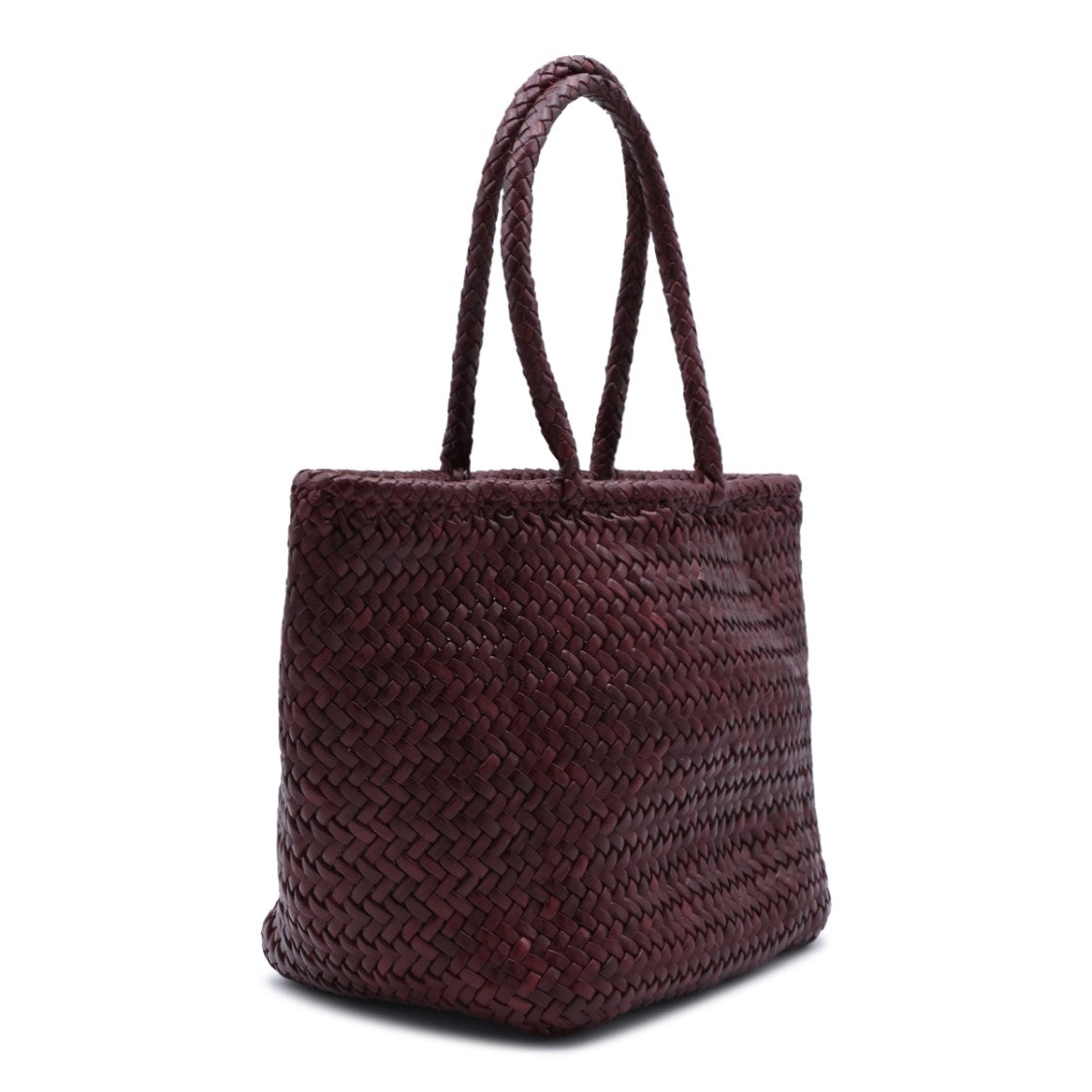 Dragon Diffusion Woven Medium Tote Bag In Rich Burgundy
