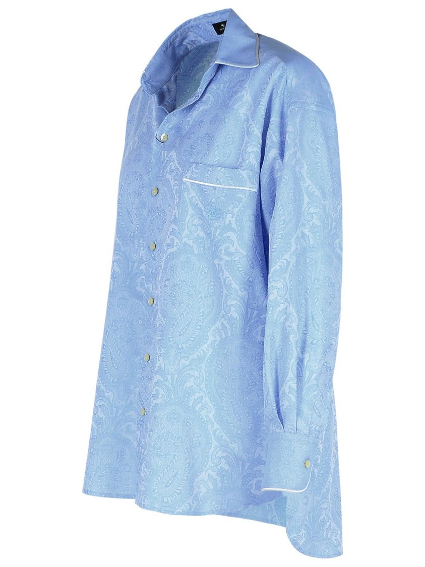 Etro Light Blue Cotton Shirt
