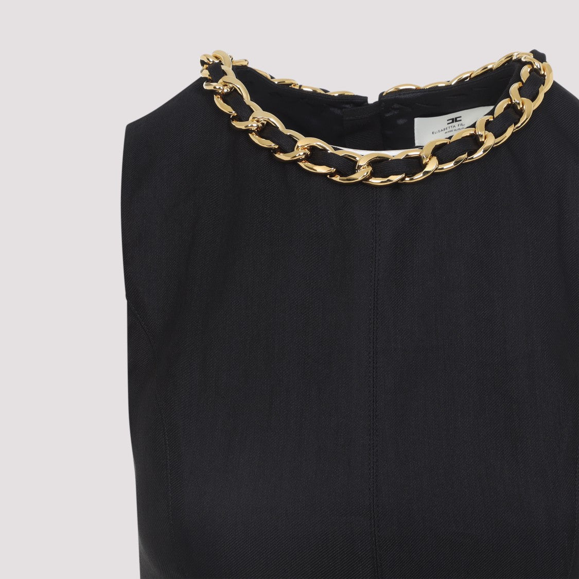 Elisabetta Franchi Sleeveless Linen-Blend Top