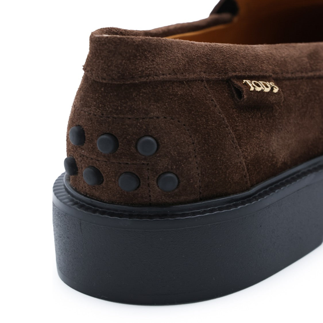 Tod's Penny Strap Loafers In Rich Brown Suede