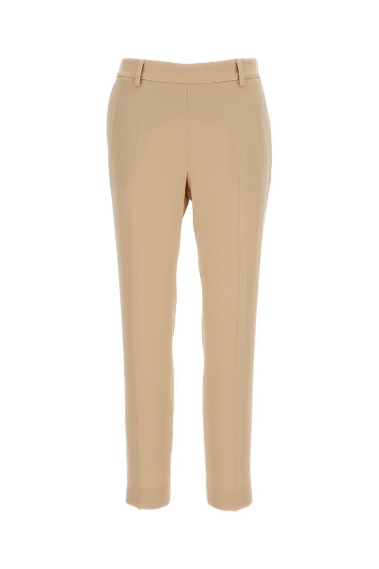 Alberto Biani Beige Straight Leg Cady Formal Pants