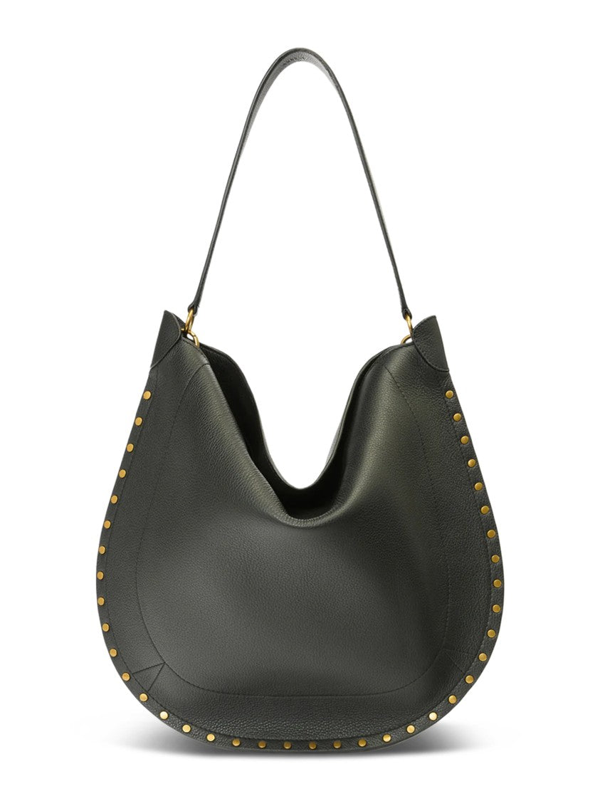 Isabel Marant Soft-Gz Crescent Studded Leather Hobo Bag