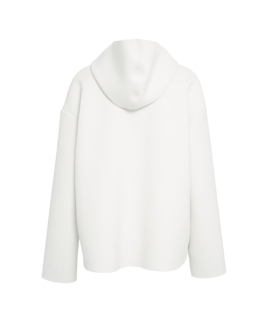 Gender Oversized Hoodie Jacket With Structured Knit