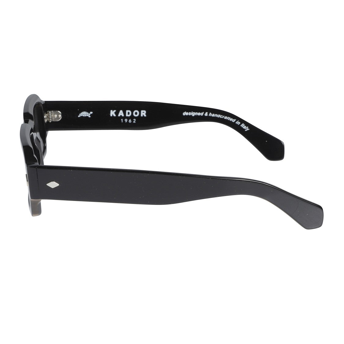 Kador Rock Star Bold Rectangular Sunglasses With Glossy Black Finish