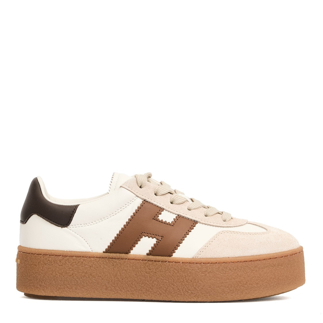 Hogan H698 White Cognac Sneakers