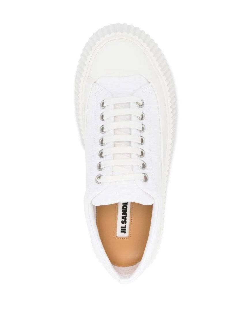 Jil Sander Minimalist Low-Top Sneakers With Ridged Sole