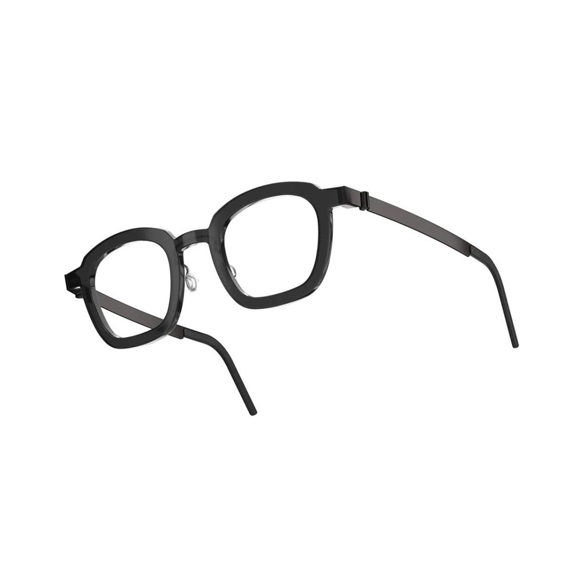 Lindberg Black Acetanium 1050 Titanium-Blend Square Sunglasses
