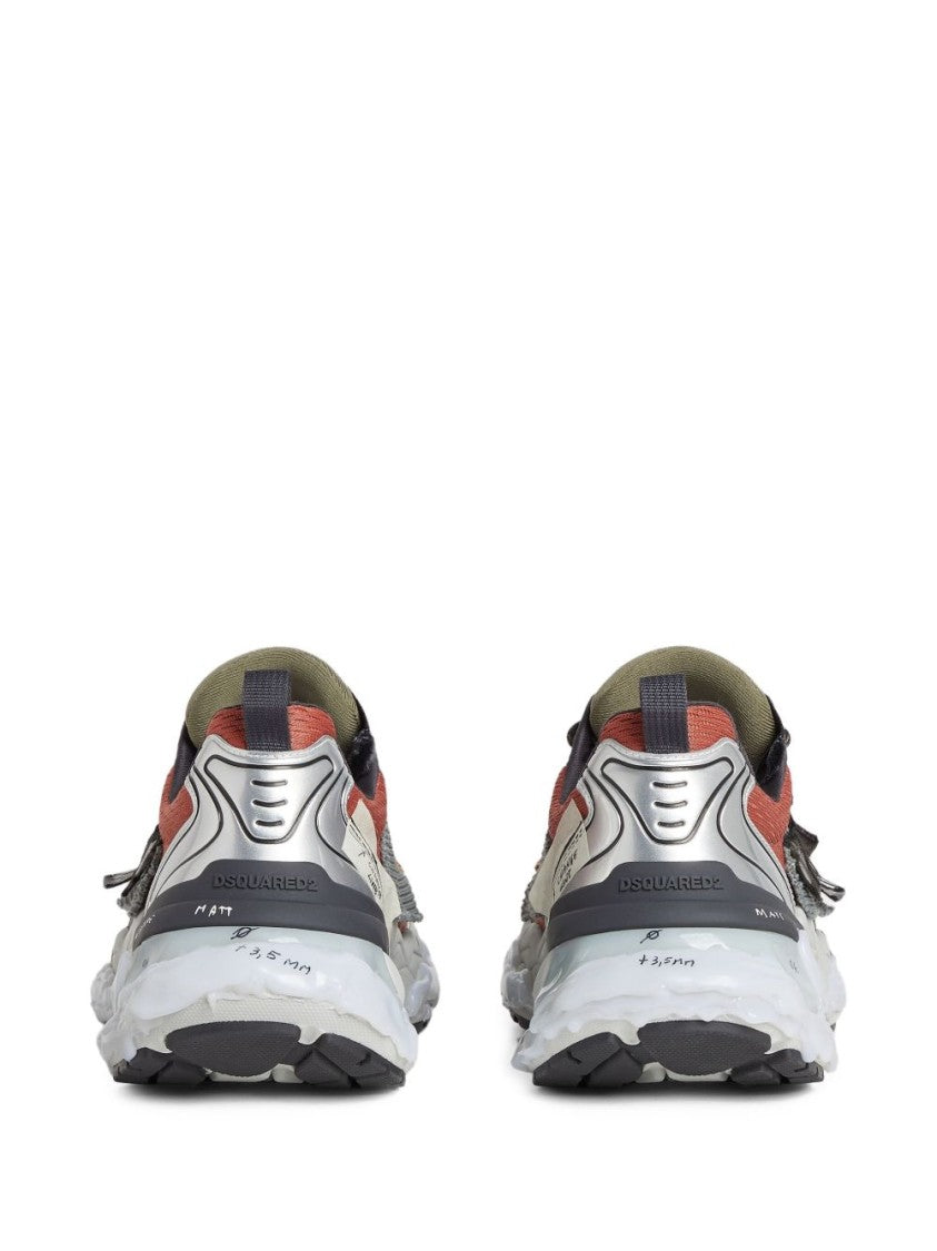 Dsquared2 Multi-Material Beige Sneakers With Sole