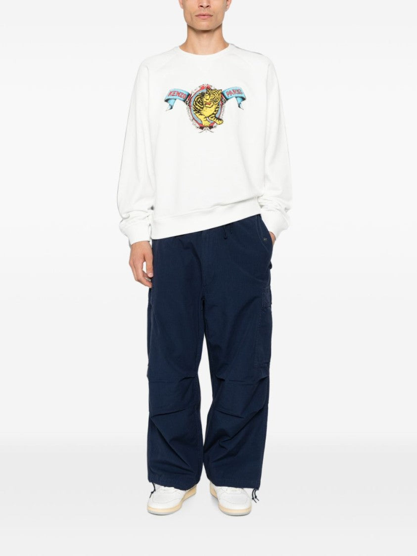 Kenzo Crew Neck Tiger Graphic Sweater