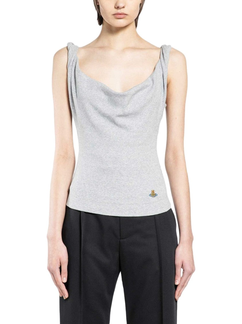 Vivienne Westwood Draped Grey Sleeveless Top