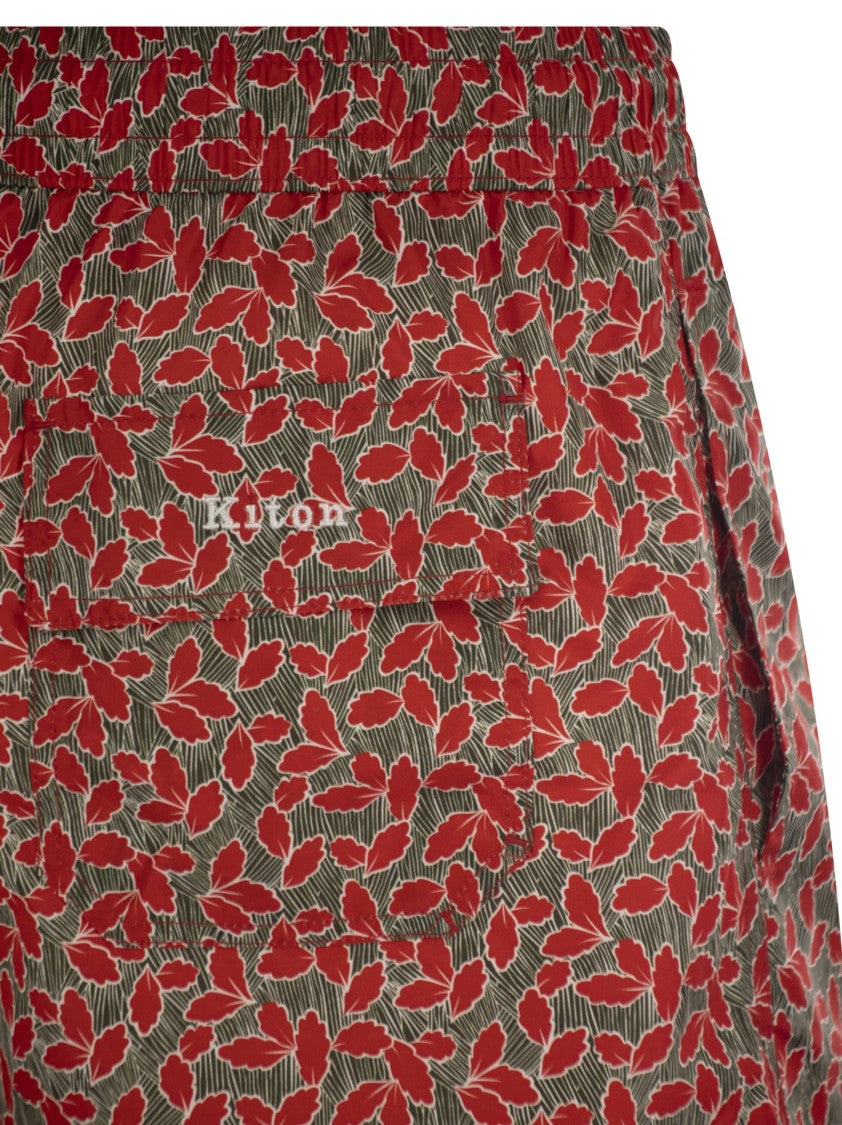 Kiton Patterned Beach Boxers