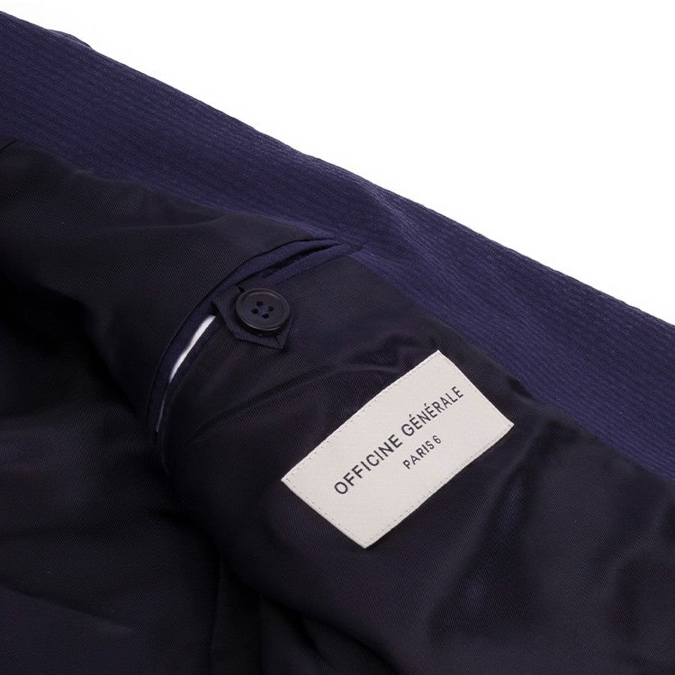 Officine Generale Double-Breasted Jacket With Notch Lapels