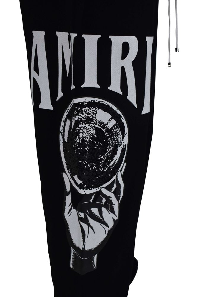 Amiri Cotton Jogging Pants With Crystal Ball Graphic