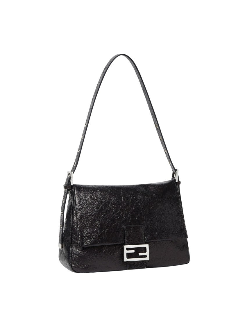 Fendi Soft Trapezoid Shoulder Bag With Metal Ff Buckle