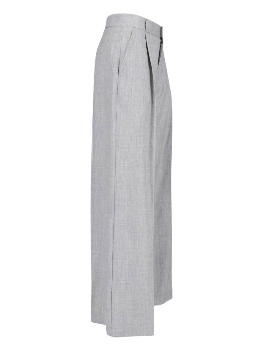 Sa Su Phi Grey Bogard High-Waisted Wool Straight Trousers
