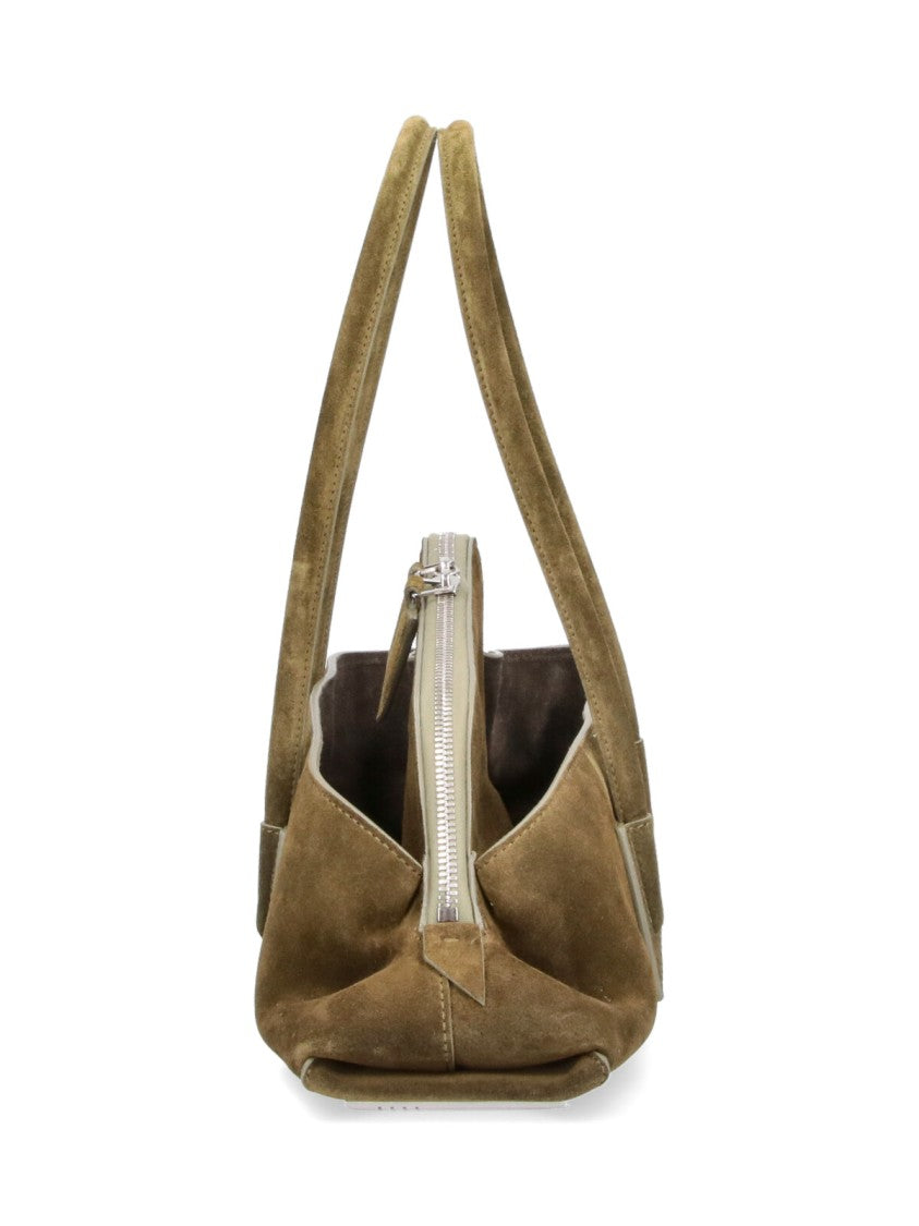 The Attico Slouchy Suede-Like Tote With Dual Zipper Closure