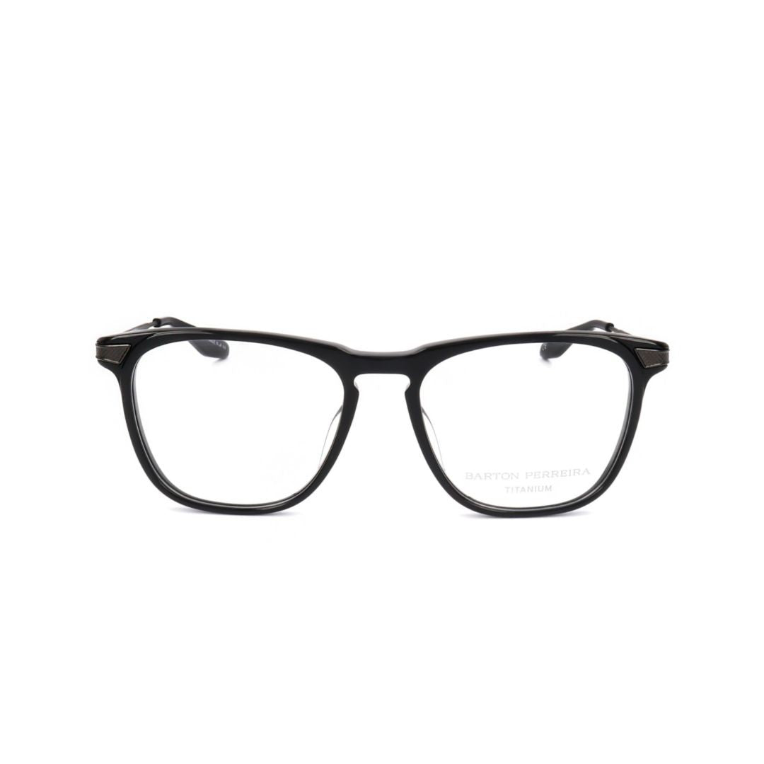 Barton Perreira Bp5274 542Lh Rectangular Black Plastic Eyeglasses With Metal Temples