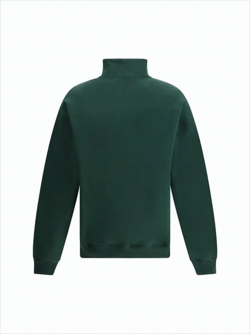 Jacquemus Long-Sleeve High-Collar Pullover With Half-Zip Closure