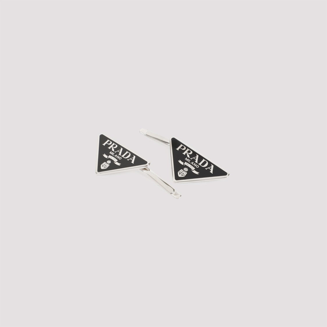 Prada Brass Hair Pin With Triangular Logo