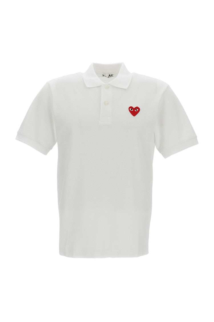 Comme Des Garçons White Cotton Polo Shirt