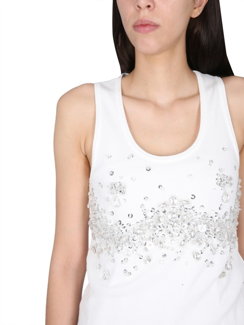 Bottega Veneta Double-Layered Jersey Top With Smooth Seamless Design