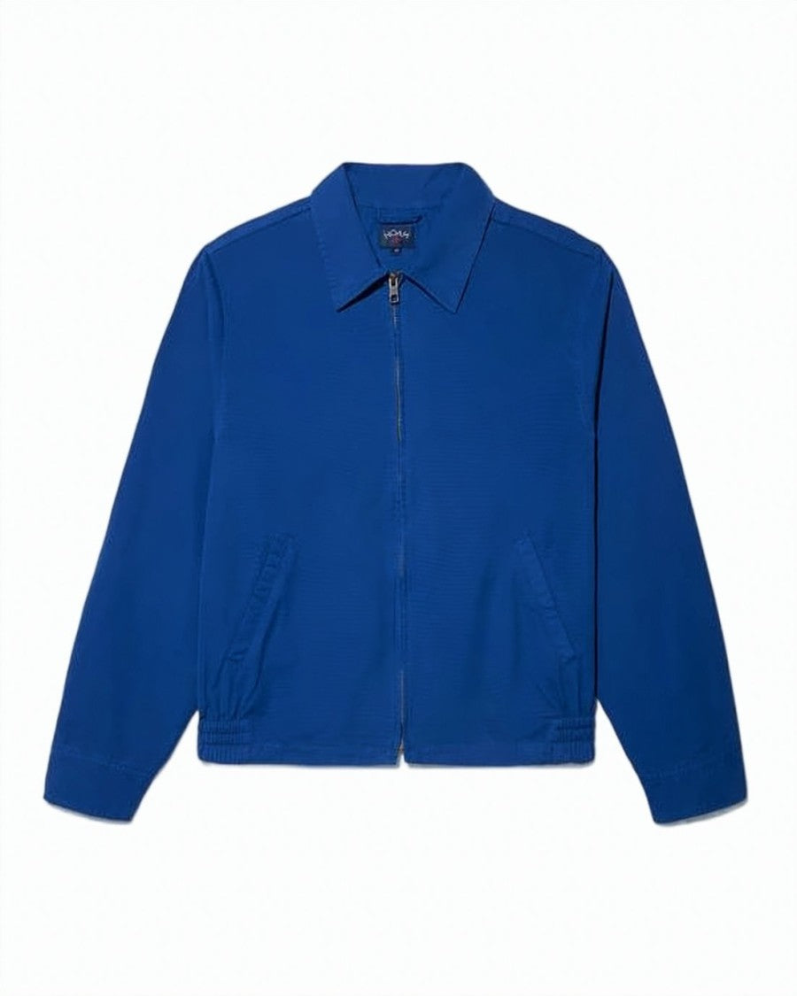 Noah Minimalist Blue Cotton Jacket With Elastic Detailing