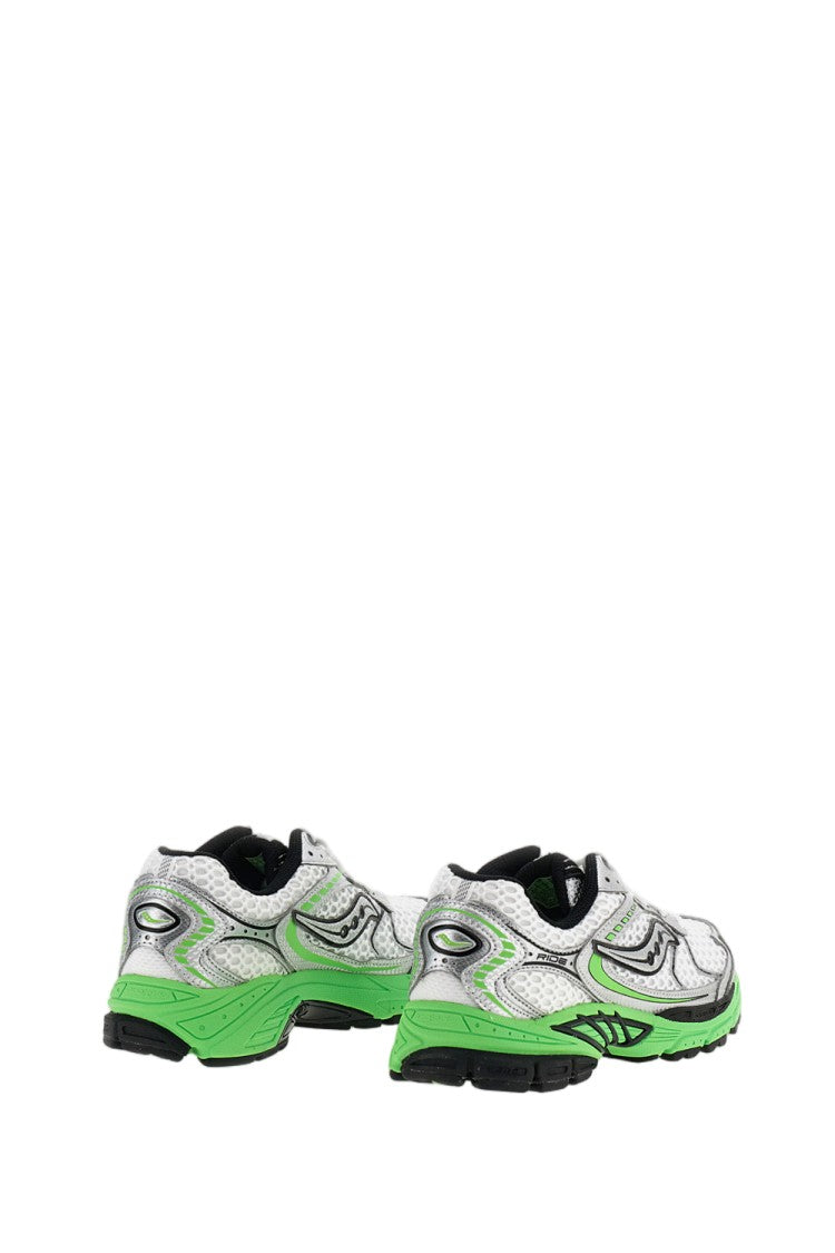 Saucony White Progrid Ride 1 Mesh Low-Top Sneakers