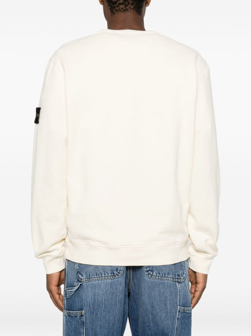 Stone Island Minimalist White Compass Logo Patch Sweater