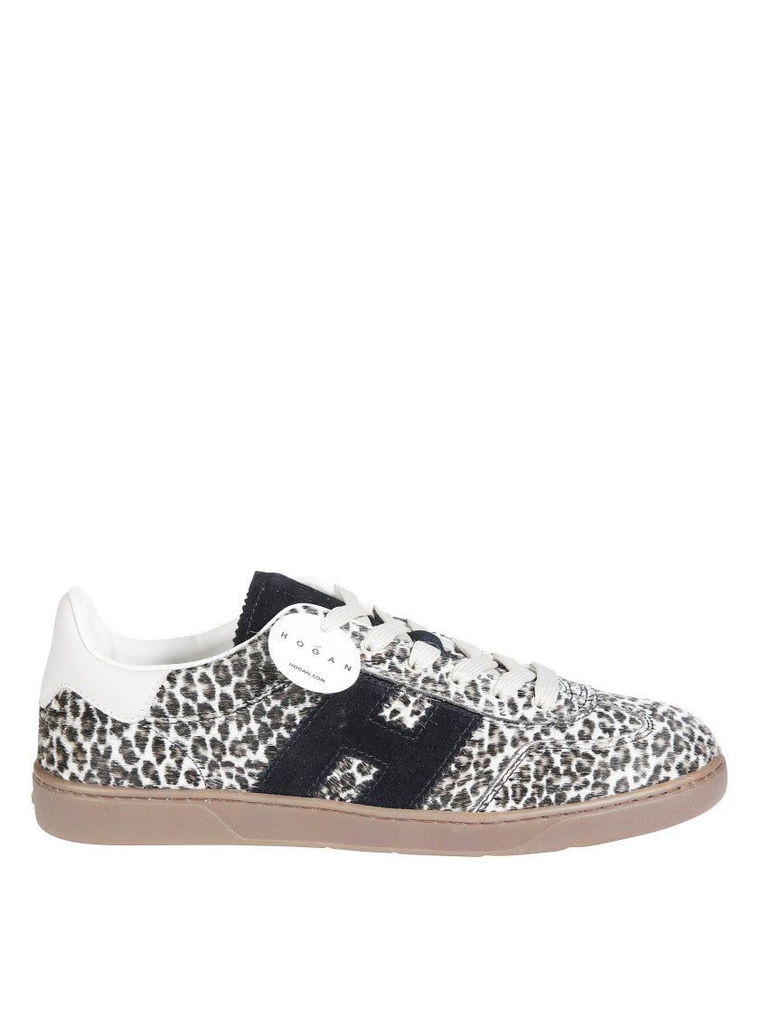 Hogan Cool Allacciato H Leopard Print Low-Profile Sneakers
