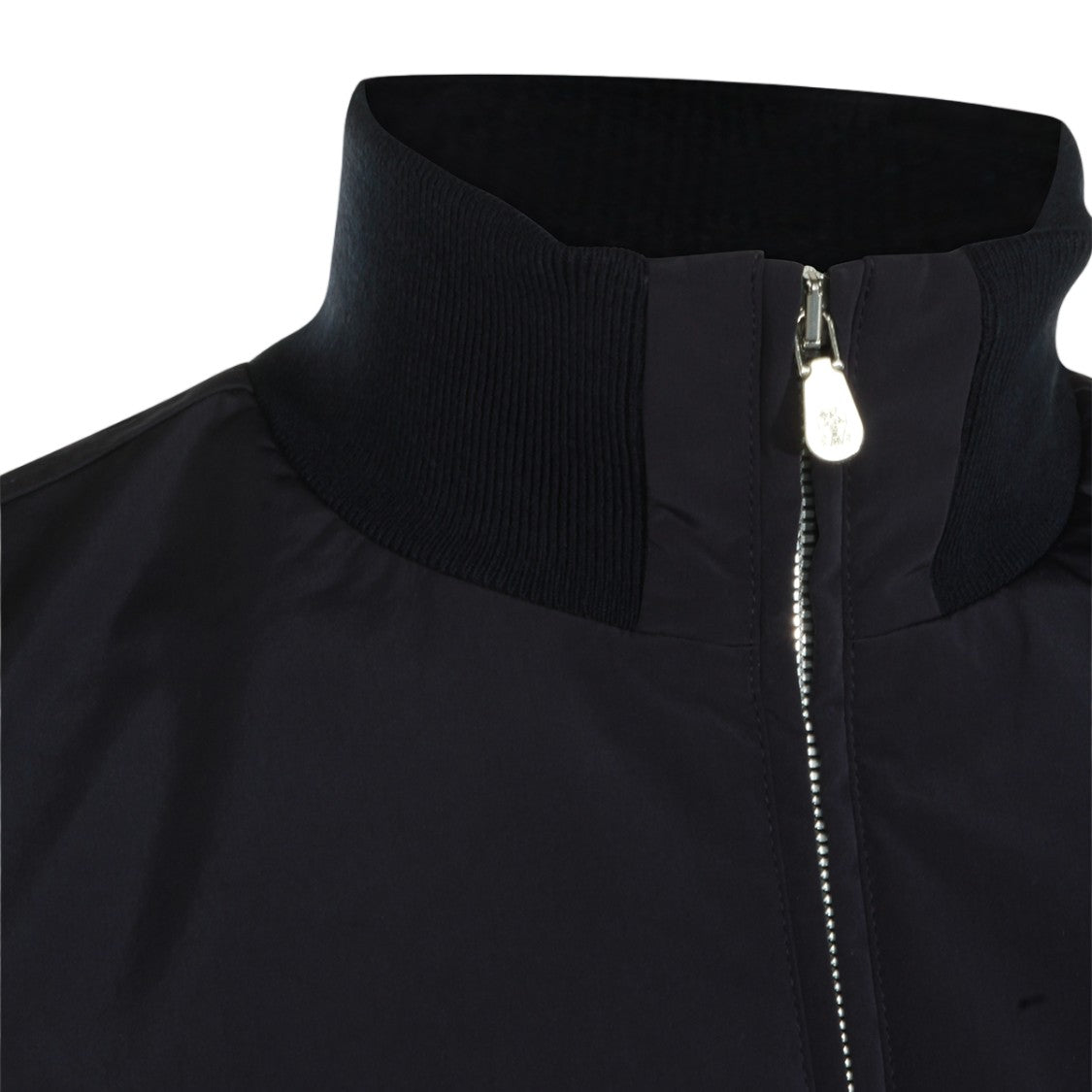 Brunello Cucinelli Sleeveless Vest With High Ribbed Collar