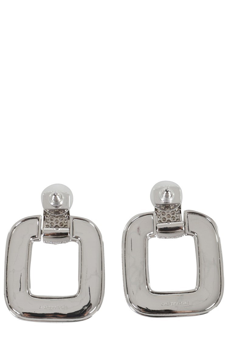 Self-Portrait Crystal Knocker Earrings