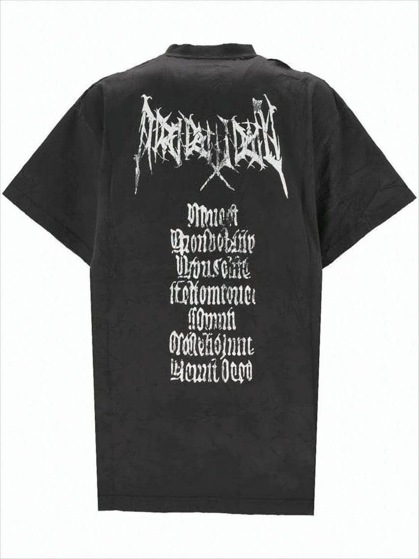 Balenciaga Black Short-Sleeve Cotton T-Shirt