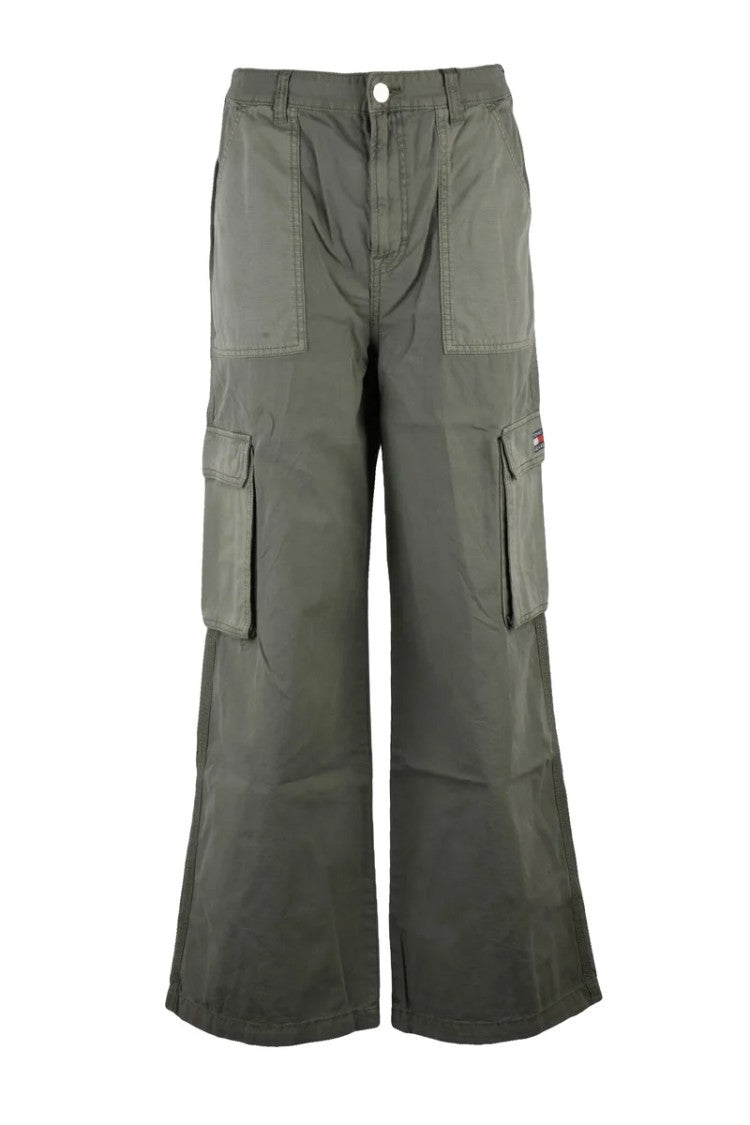 Tommy Jeans Wide-Leg Cargo Pants With Practical Patch Pockets