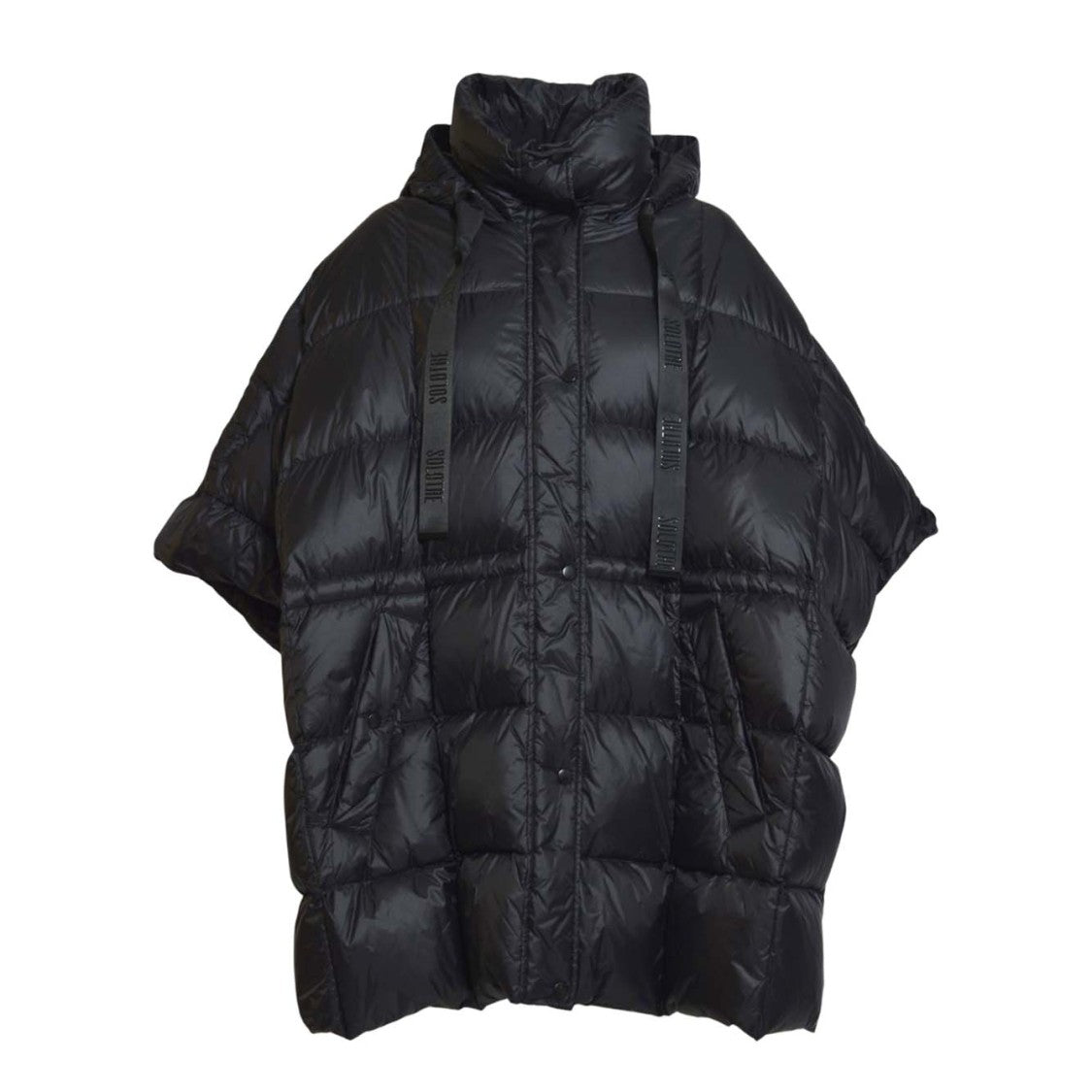 Solotre Tailored Black Coat With Traditional Collar And Minimalist Design