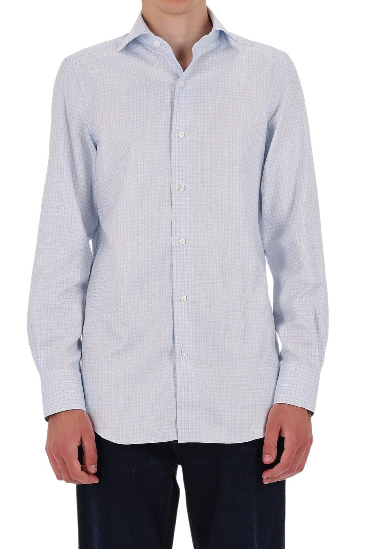 Finamore Milano Micro Check Cotton Shirt