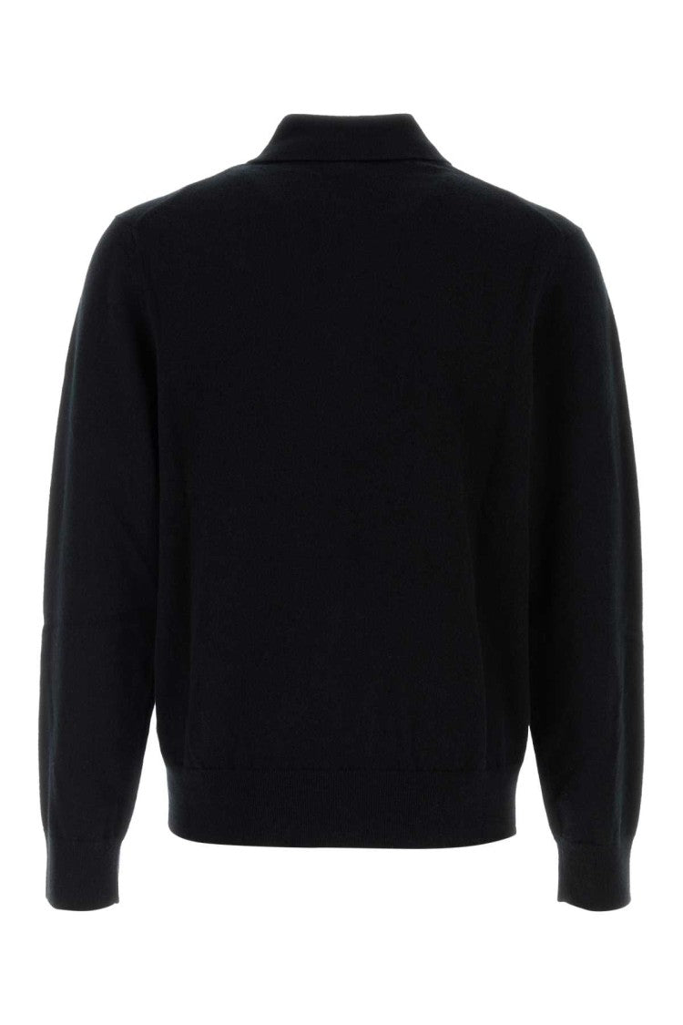 Burberry Black Cashmere Blend Polo Shirt