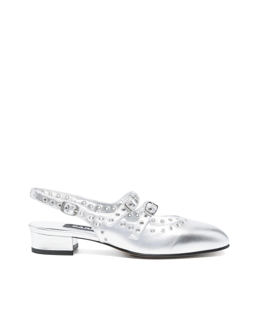 Carel Paris Queen Silver Slingbacks With Embellishments