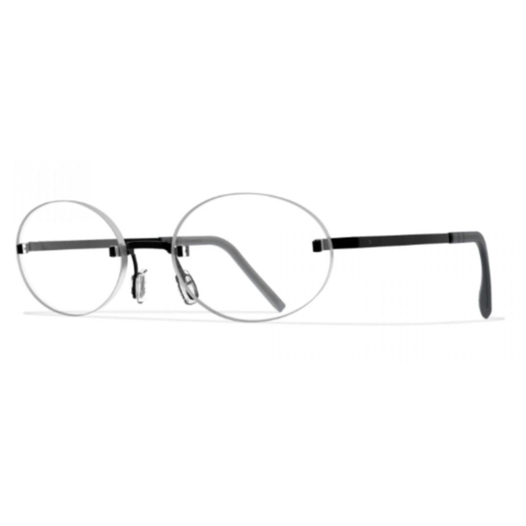 Blackfin Bf941 Aero A-N Rimless Oval Eyeglasses With Black Titanium Temples
