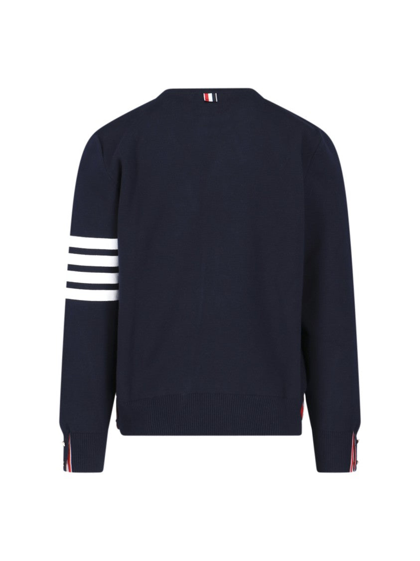 Thom Browne "4-Bar" Knit Sweater – Blue