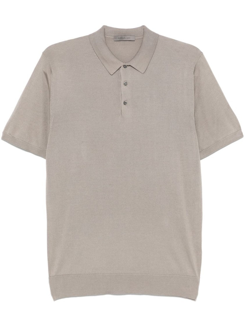 Corneliani Silk Polo Sweater With Classic Collar