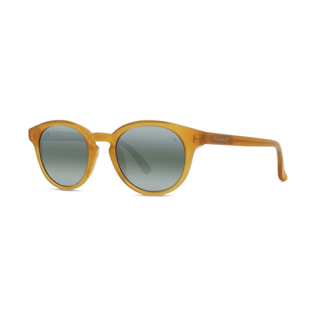Vuarnet Vu40040i Rounded Frame Sunglasses With Translucent Amber Construction