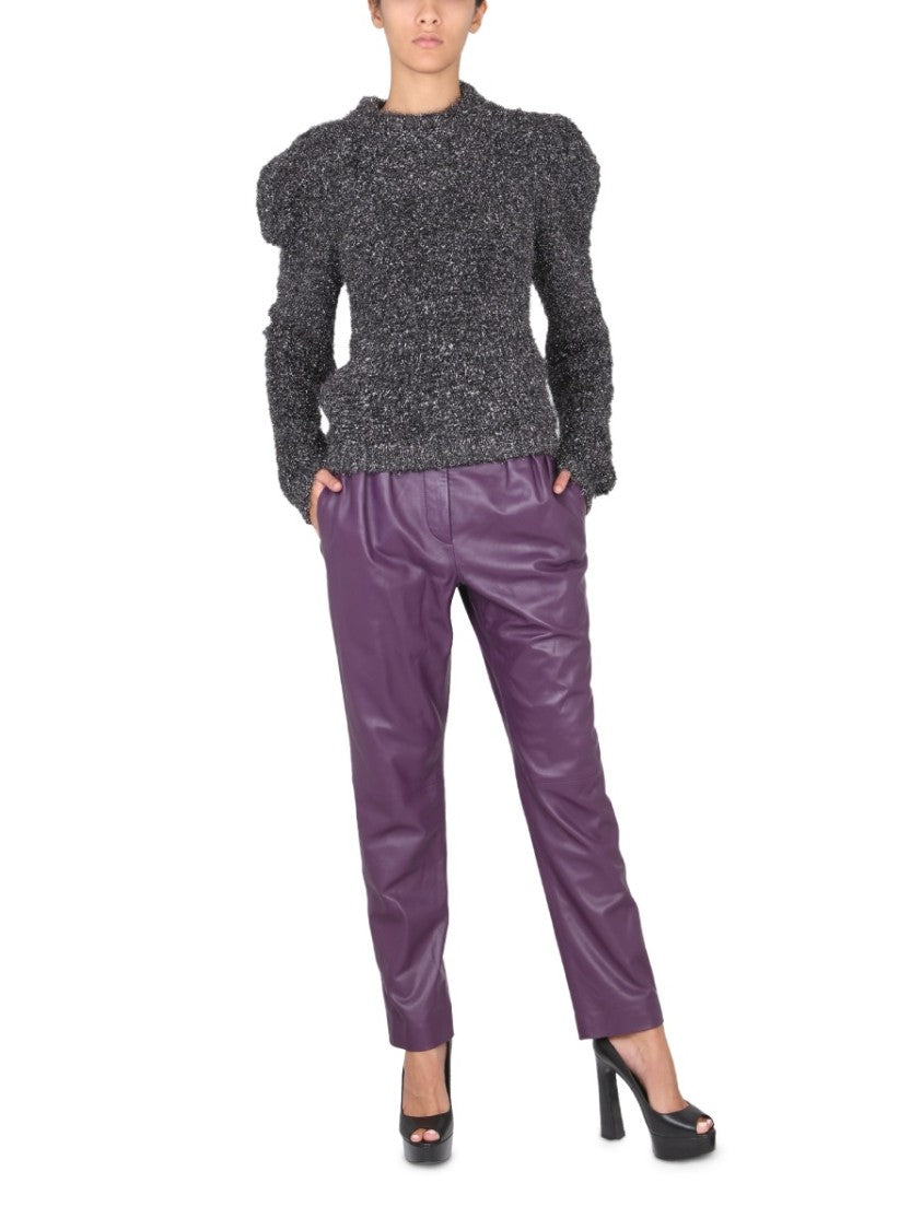 Alberta Ferretti Crossbar Textured Jersey Sweater