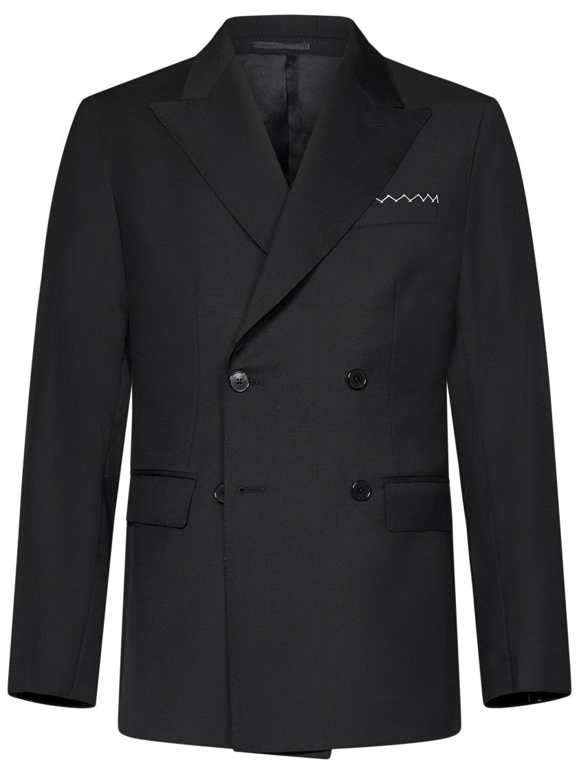 Low Brand Double-Breasted Tailored Jacket With Sharp Lapels