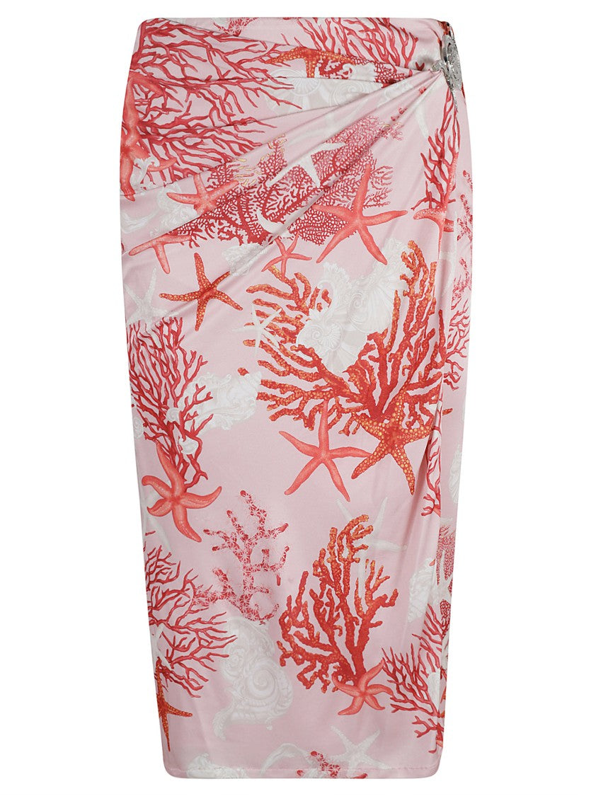 Versace Coral Starfish Print Skirt